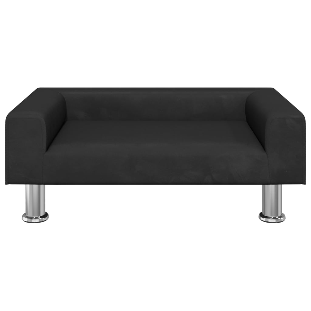 vidaXL Καναπές Παιδικός Μαύρο 70 x 45 x 26,5 εκ. από Βελούδο