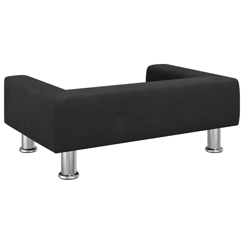 vidaXL Καναπές Παιδικός Μαύρο 70 x 45 x 26,5 εκ. από Βελούδο