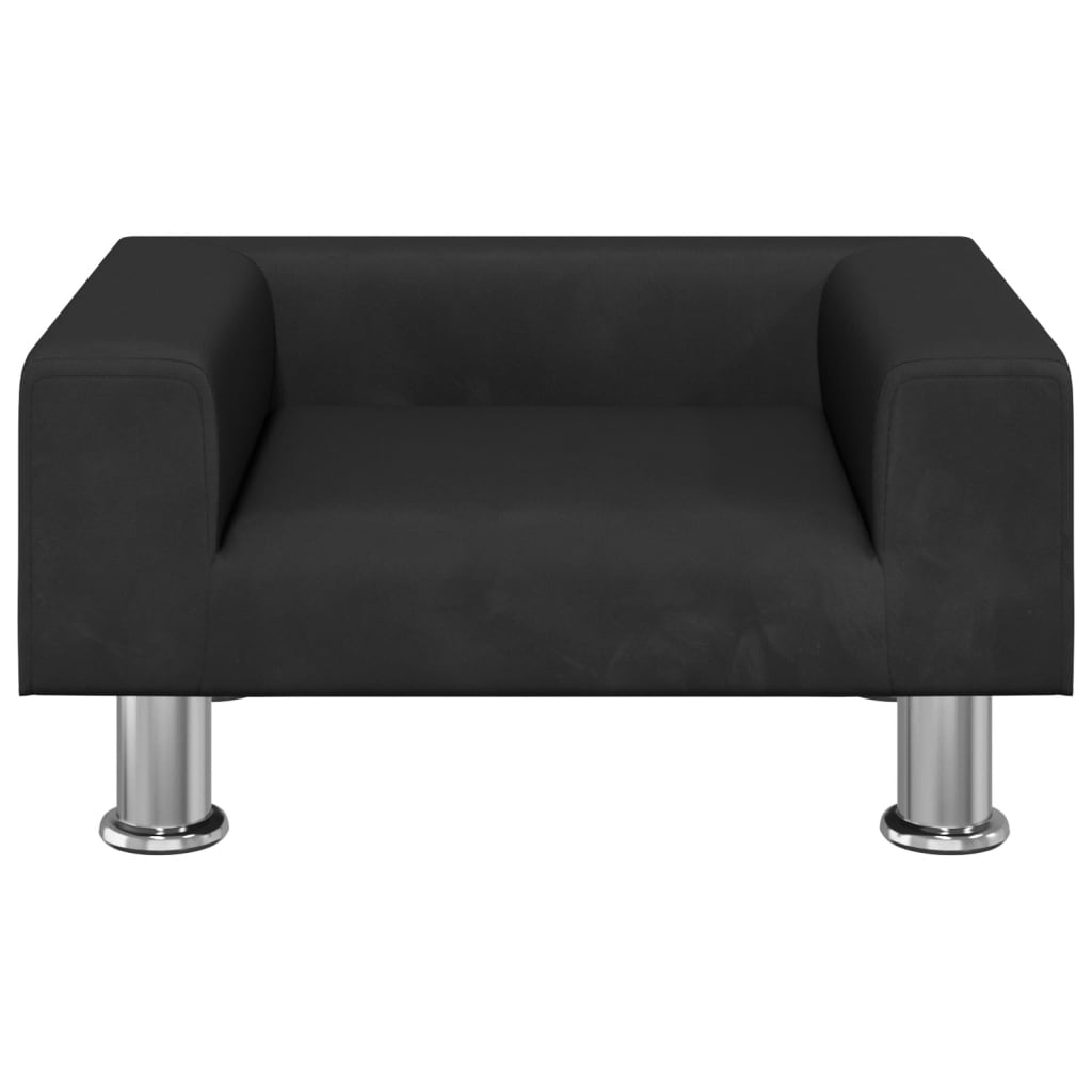 vidaXL Καναπές Παιδικός Μαύρο 50 x 40 x 26,5 εκ. από Βελούδο