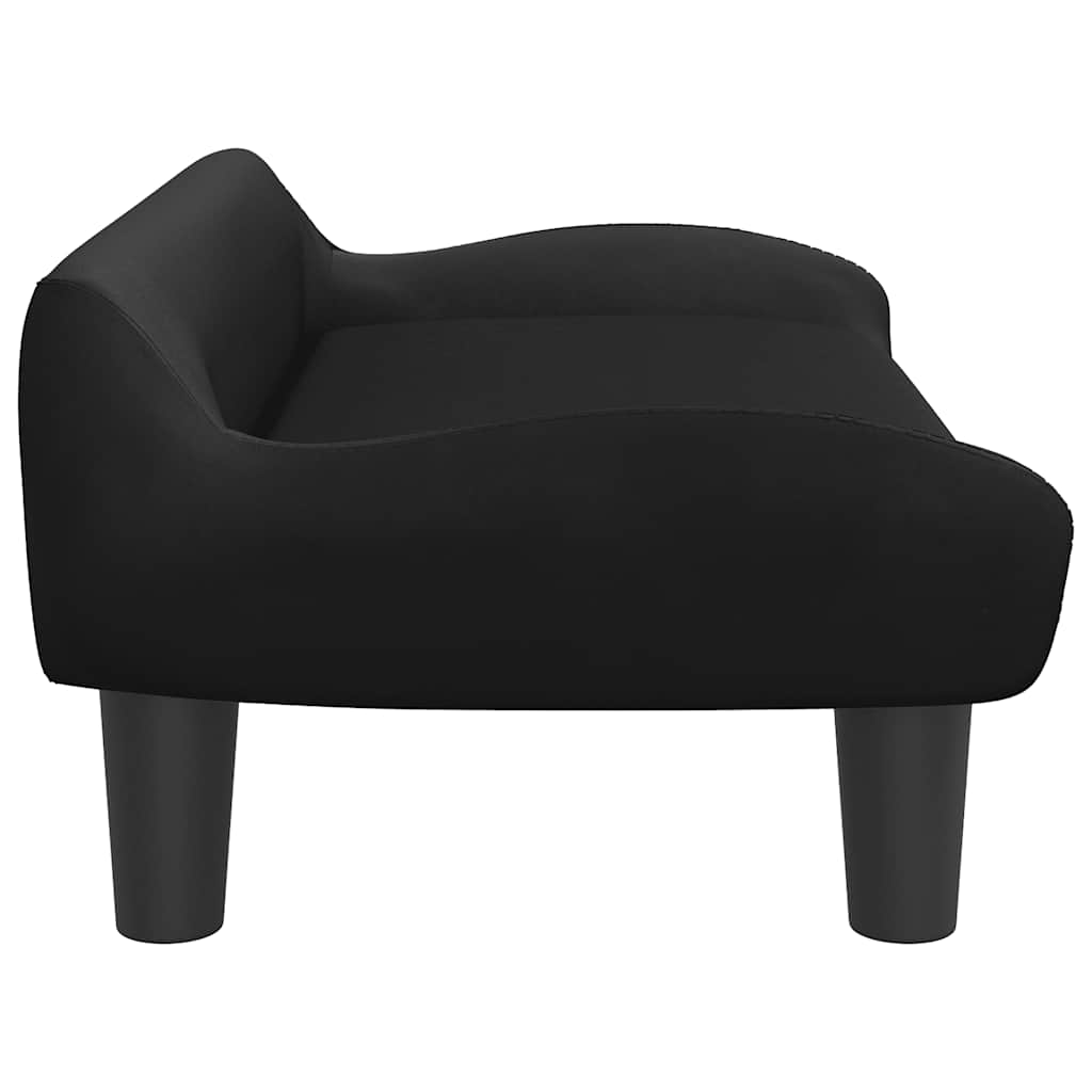 vidaXL Καναπές Παιδικός Μαύρο 70x40x24 εκ. Βελούδινος