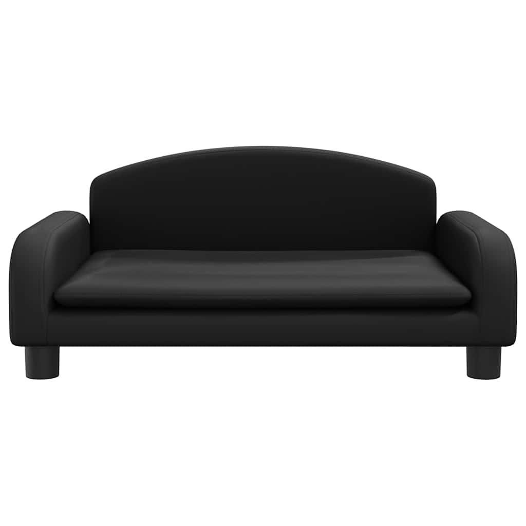vidaXL Καναπές Παιδικός Μαύρος 70 x 45 x 30 εκ. από Συνθετικό Δέρμα