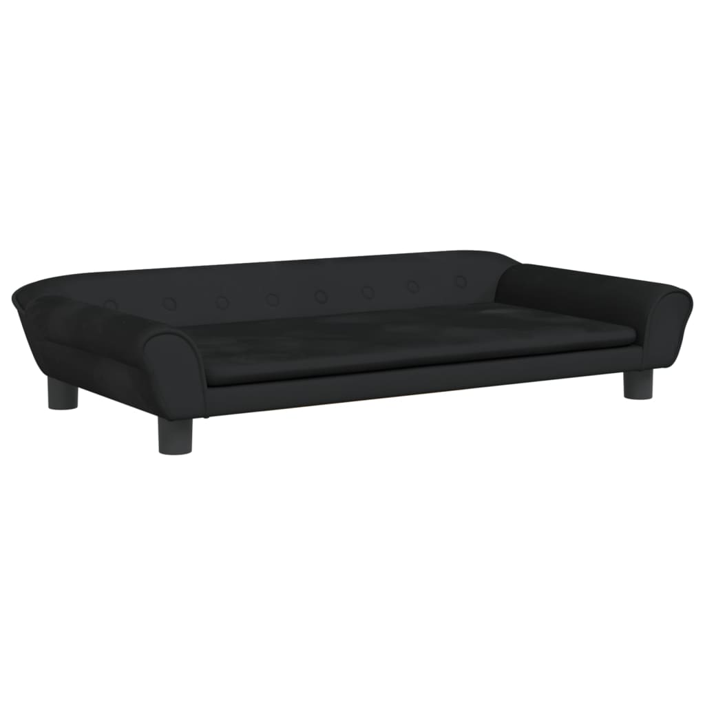 vidaXL Καναπές Παιδικός Μαύρος 100 x 50 x 26 εκ. από Βελούδο