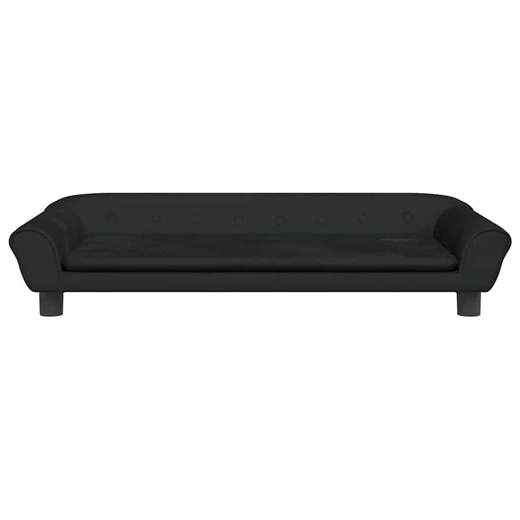 vidaXL Καναπές Παιδικός Μαύρος 100 x 50 x 26 εκ. από Βελούδο