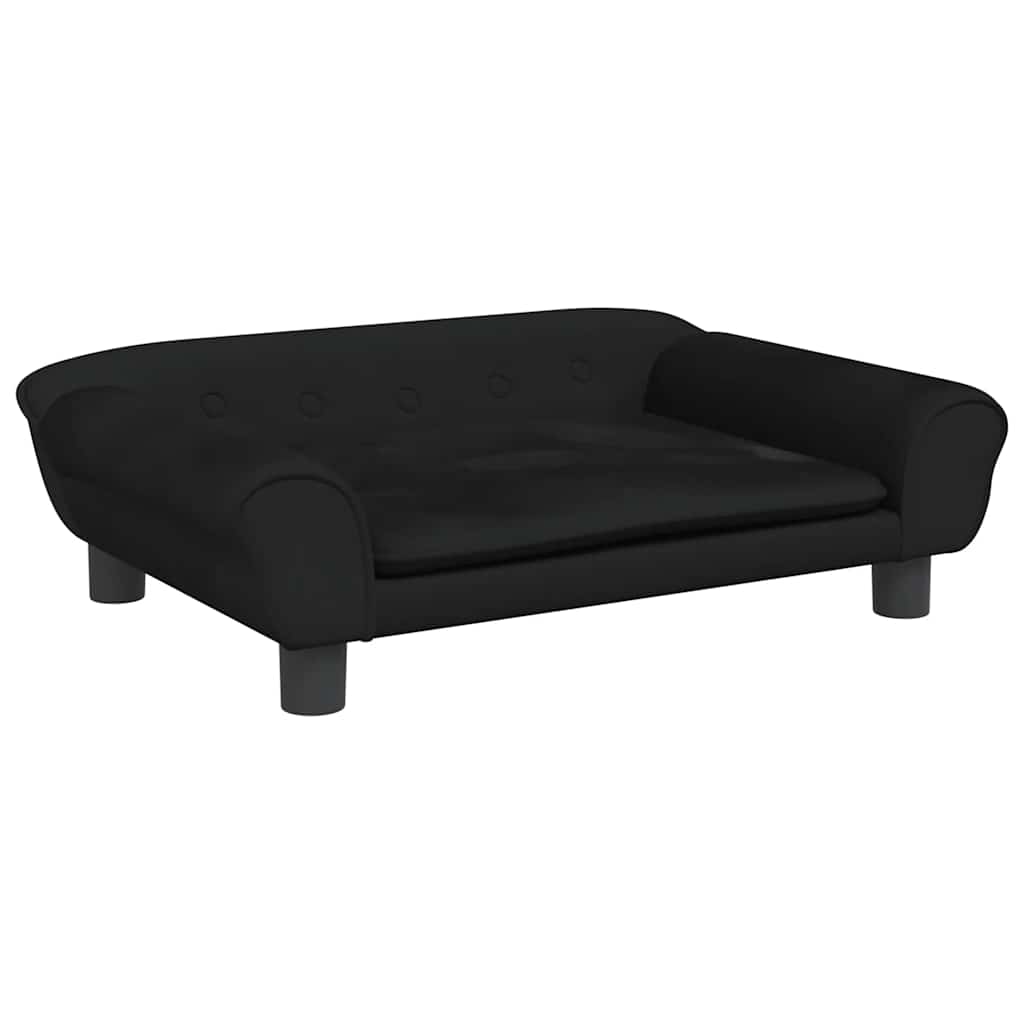 vidaXL Καναπές Παιδικός Μαύρο 70x45x26 εκ. από Βελούδο