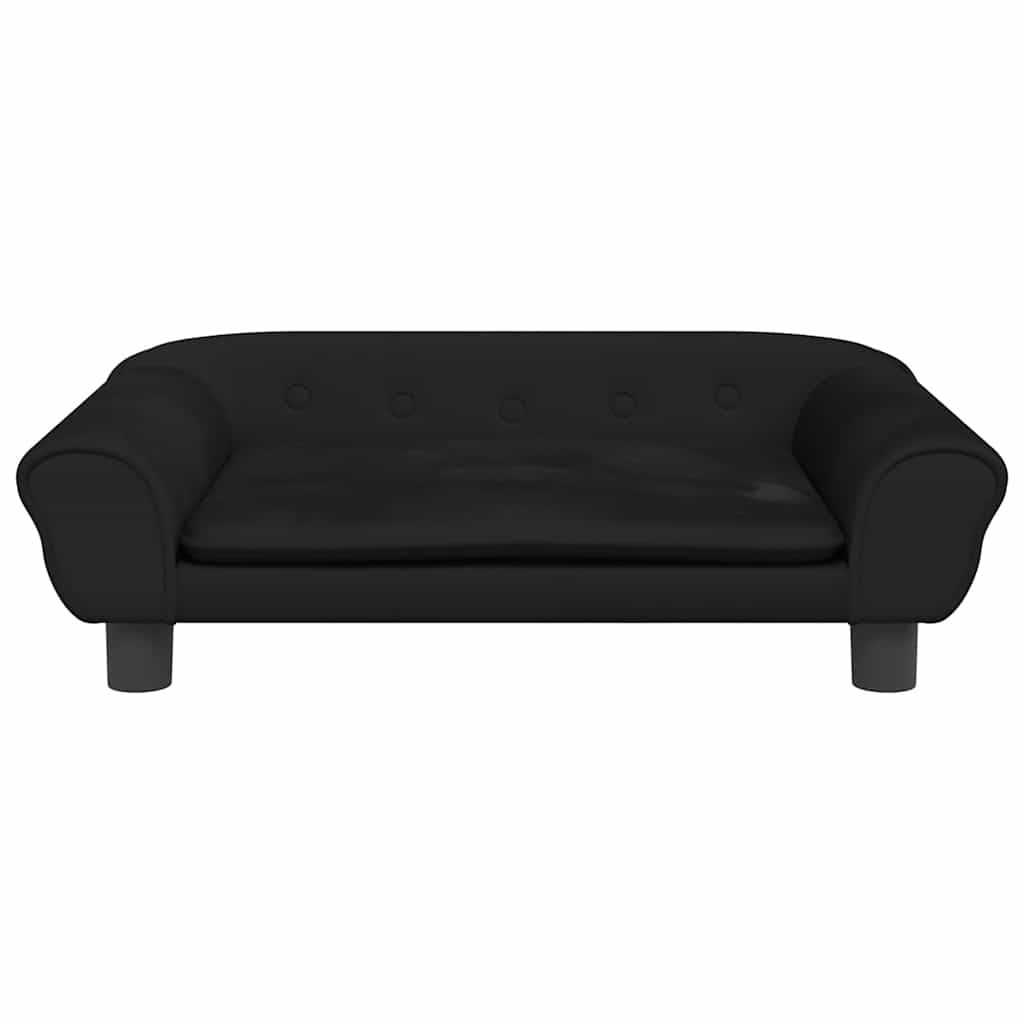vidaXL Καναπές Παιδικός Μαύρο 70x45x26 εκ. από Βελούδο