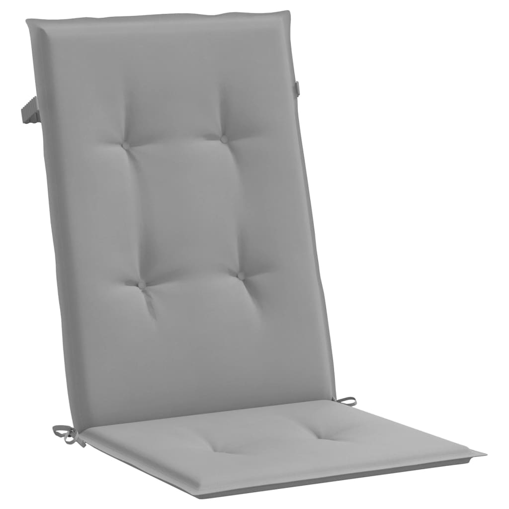 vidaXL Ανακλινόμενες πτυσσόμενες καρέκλες με μαξιλάρια 4 τεμάχια από μασίφ ξύλο τικ