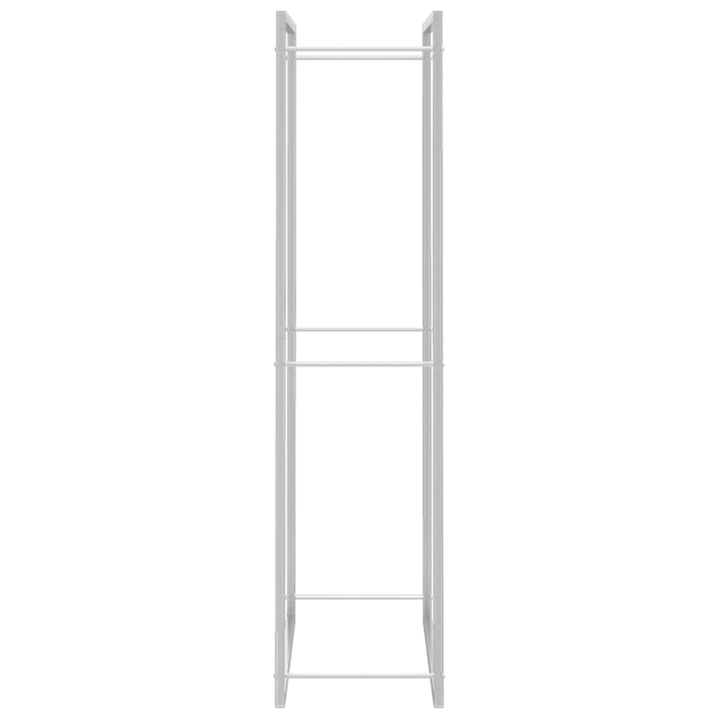 vidaXL Ραφιέρα Καυσόξυλων 110x28x116 εκ. από Ανοξείδωτο Aτσάλι