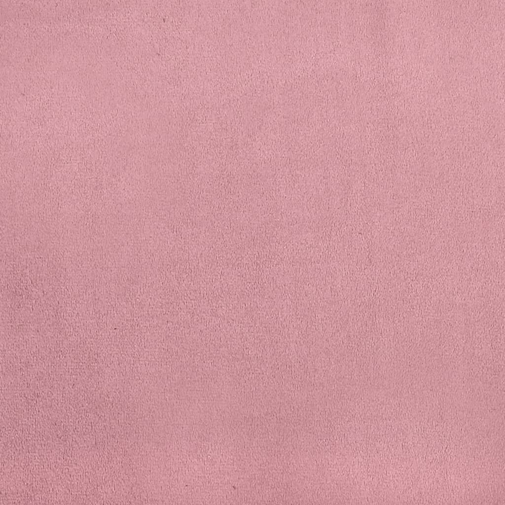 vidaXL Καναπές Κρεβάτι Συρόμενος Ροζ 90x200 εκ. Βελούδινος & Συρτάρια