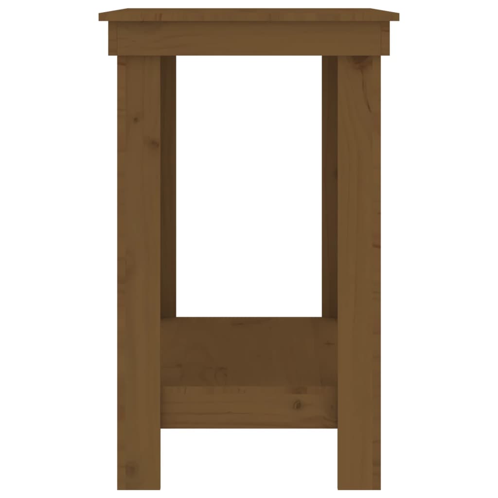 vidaXL Πάγκος Εργασίας Μελί Καφέ 110 x 50 x 80 εκ. Μασίφ Ξύλο Πεύκο