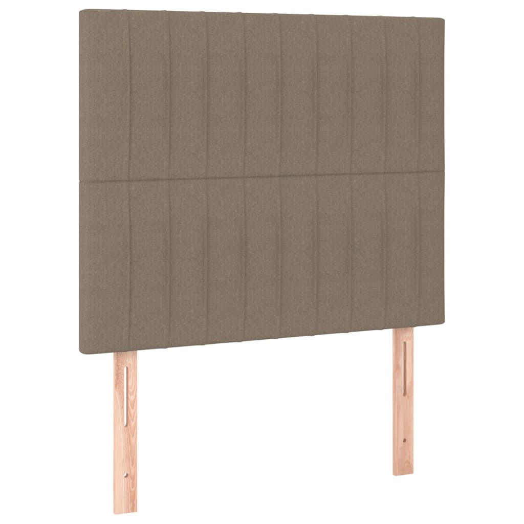 vidaXL Κρεβάτι Boxspring με Στρώμα Taupe 100 x 200 εκ. Υφασμάτινο