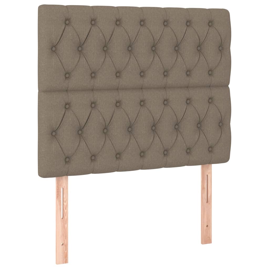 vidaXL Κρεβάτι Boxspring με Στρώμα Taupe 90x190 εκ.Υφασμάτινο