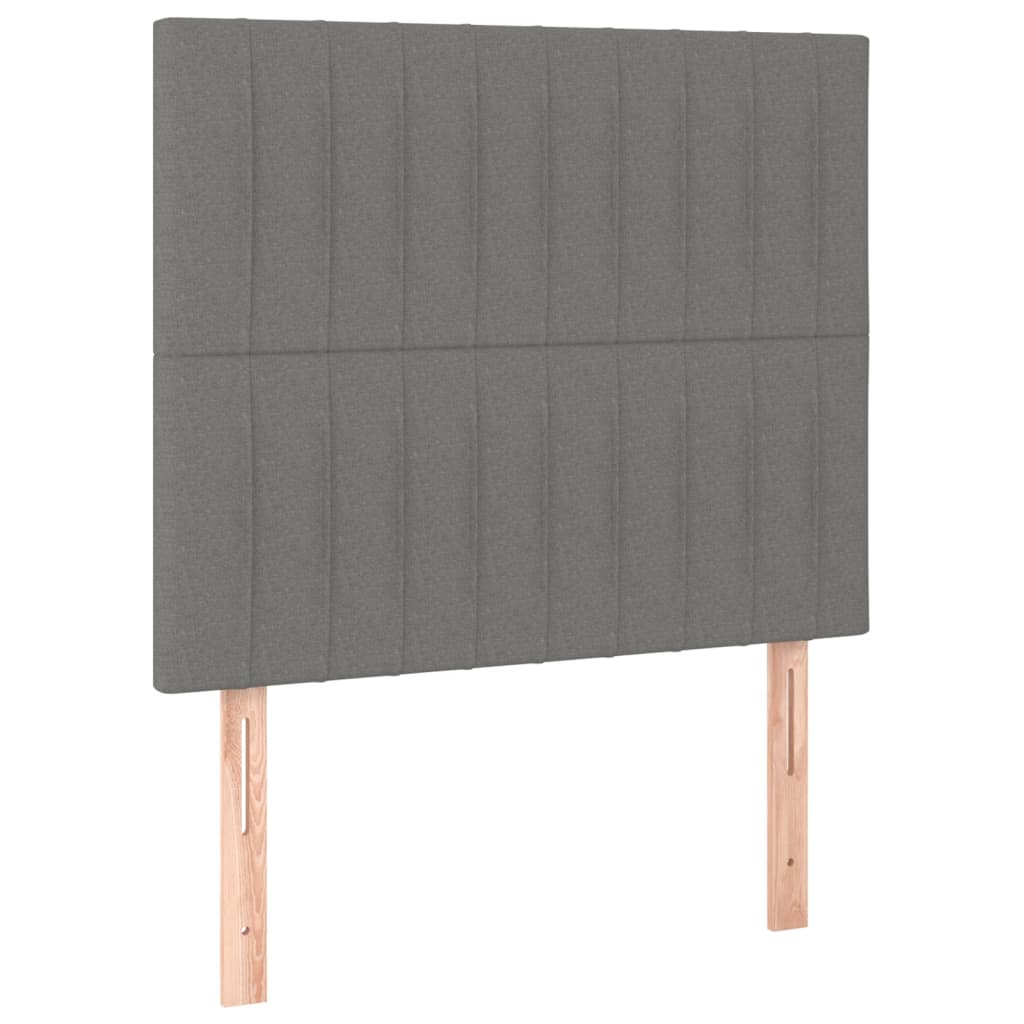 vidaXL Κρεβάτι Boxspring με Στρώμα Σκούρο Γκρι 120x200 εκ. Υφασμάτινο