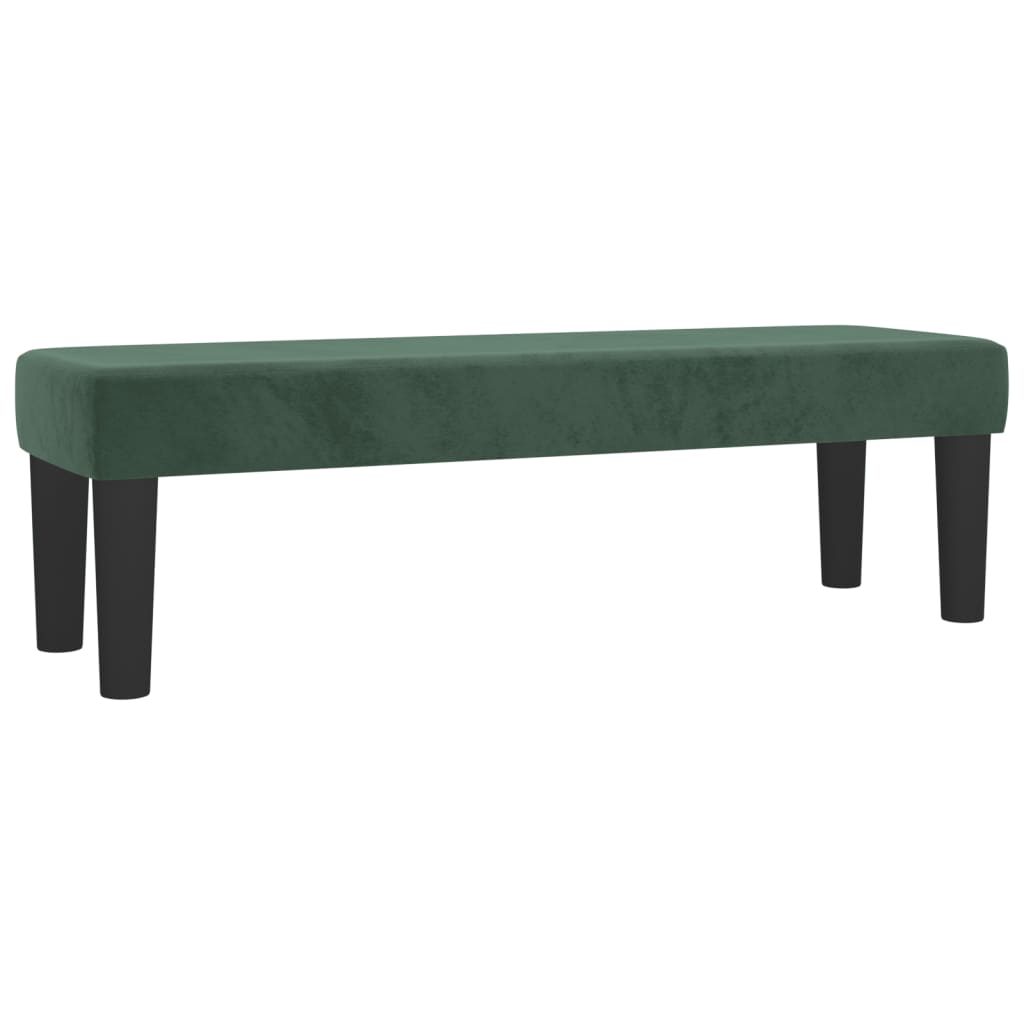 vidaXL Κρεβάτι Boxspring με Στρώμα Σκούρο Πράσινο 140x200εκ. Βελούδινο