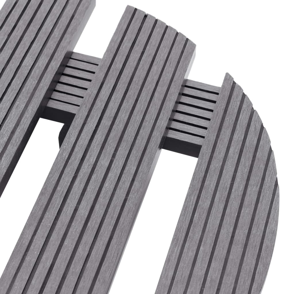 vidaXL Βάσεις για Γλάστρες με Ρόδες 4 τεμ. Γκρι Ø30x7,5 εκ. από WPC