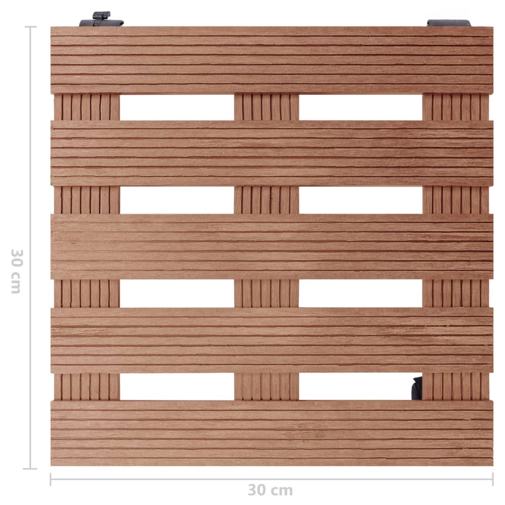 vidaXL Βάσεις για Γλάστρες με Ρόδες 4 τεμ. Καφέ 30x30x7,5 εκ. από WPC