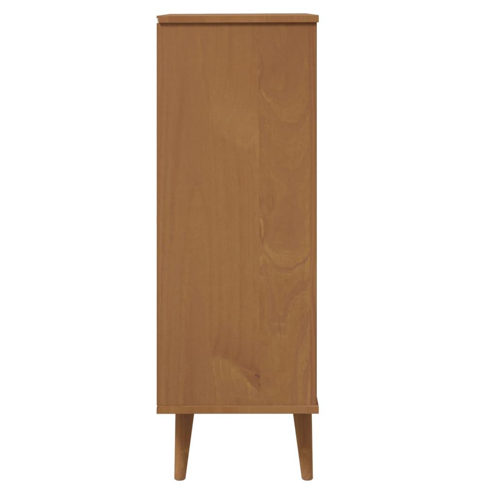 vidaXL Παπουτσοθήκη MOLDE Γκρι 59,5x35x103 εκ. από Μασίφ Ξύλο Πεύκου