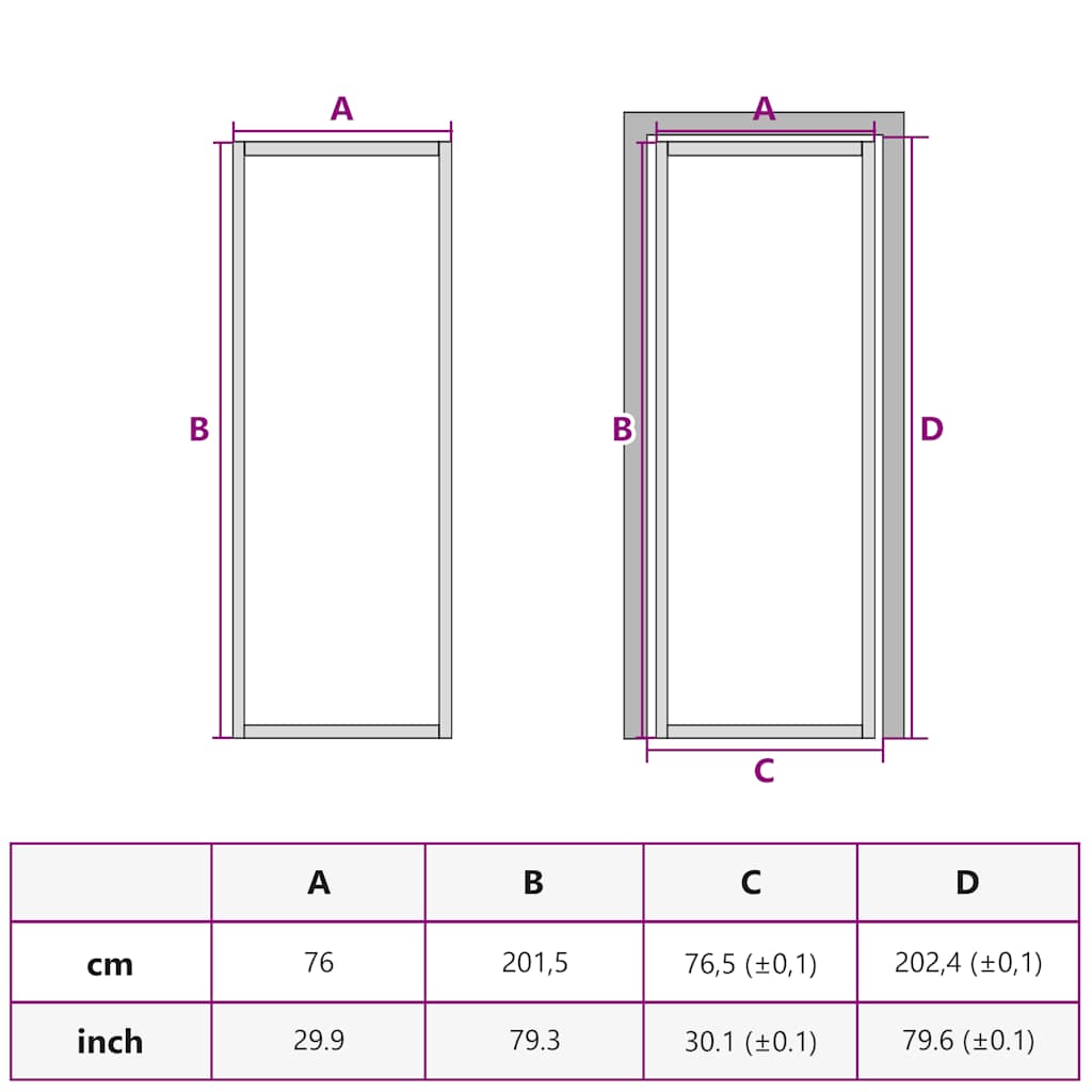 vidaXL Εσωτερική Πόρτα 76x201,5 εκ. Μαύρο Ματ Γυαλί και Αλουμίνιο