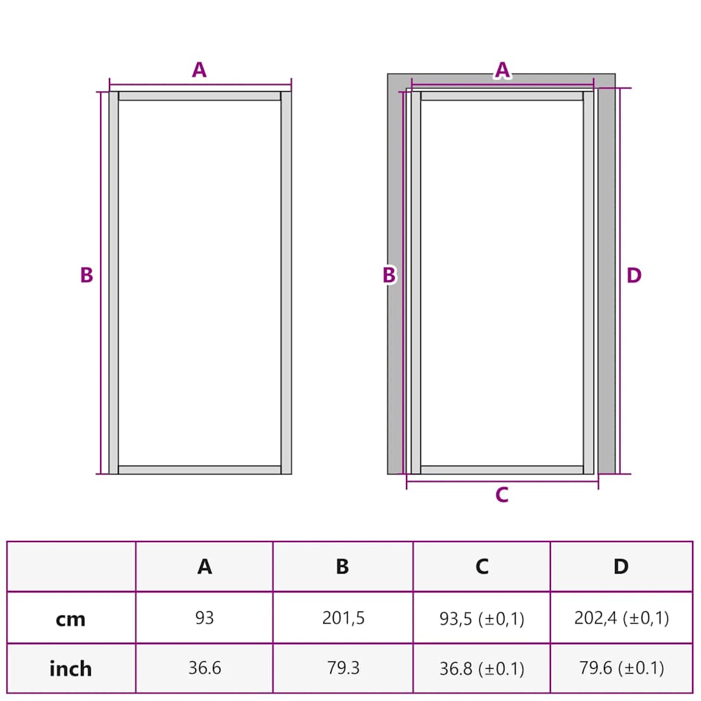 vidaXL Εσωτερική Πόρτα 93x201,5 εκ. Μαύρο Ματ Γυαλί και Αλουμίνιο