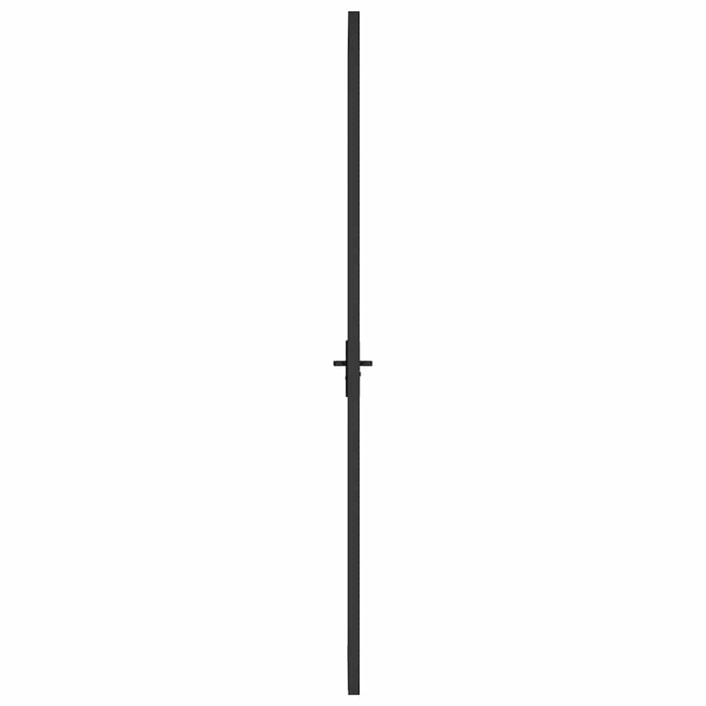 vidaXL Εσωτερική Πόρτα 93x201,5 εκ. Μαύρη ESG Γυαλί και Αλουμίνιο