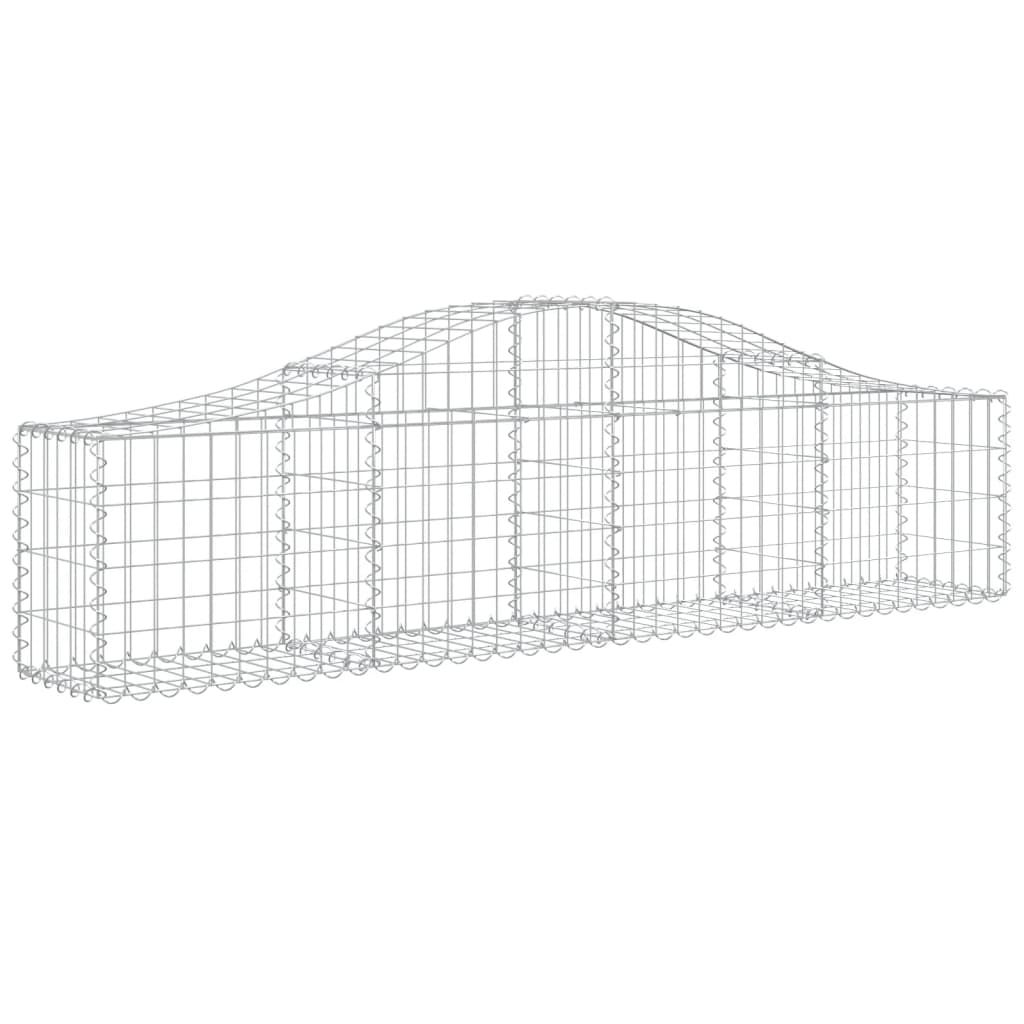 vidaXL Συρματοκιβώτια Τοξωτά 10 τεμ. 200x30x40/60 εκ. Γαλβαν. Ατσάλι