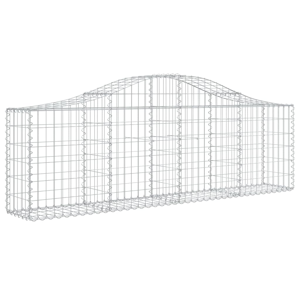 vidaXL Συρματοκιβώτια Τοξωτά 8 τεμ. 200x30x60/80 εκ. Γαλβαν. Ατσάλι