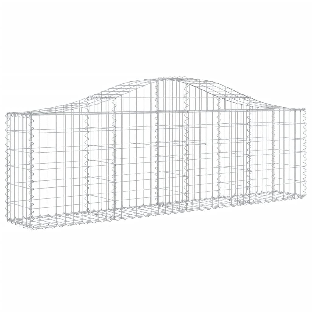 vidaXL Συρματοκιβώτια Τοξωτά 18 τεμ. 200x30x60/80 εκ. Γαλβαν. Ατσάλι