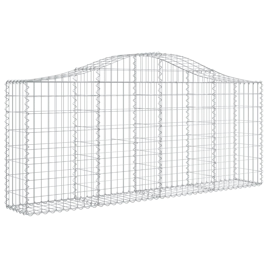 vidaXL Συρματοκιβώτια Τοξωτά 18 τεμ. 200x30x80/100 εκ. Γαλβαν. Ατσάλι