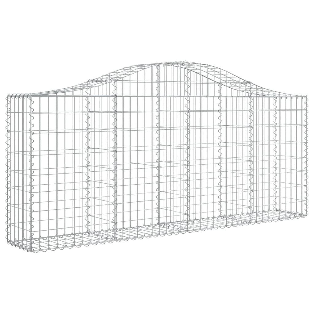 vidaXL Συρματοκιβώτια Τοξωτά 30 τεμ. 200x30x80/100 εκ. Γαλβαν. Ατσάλι