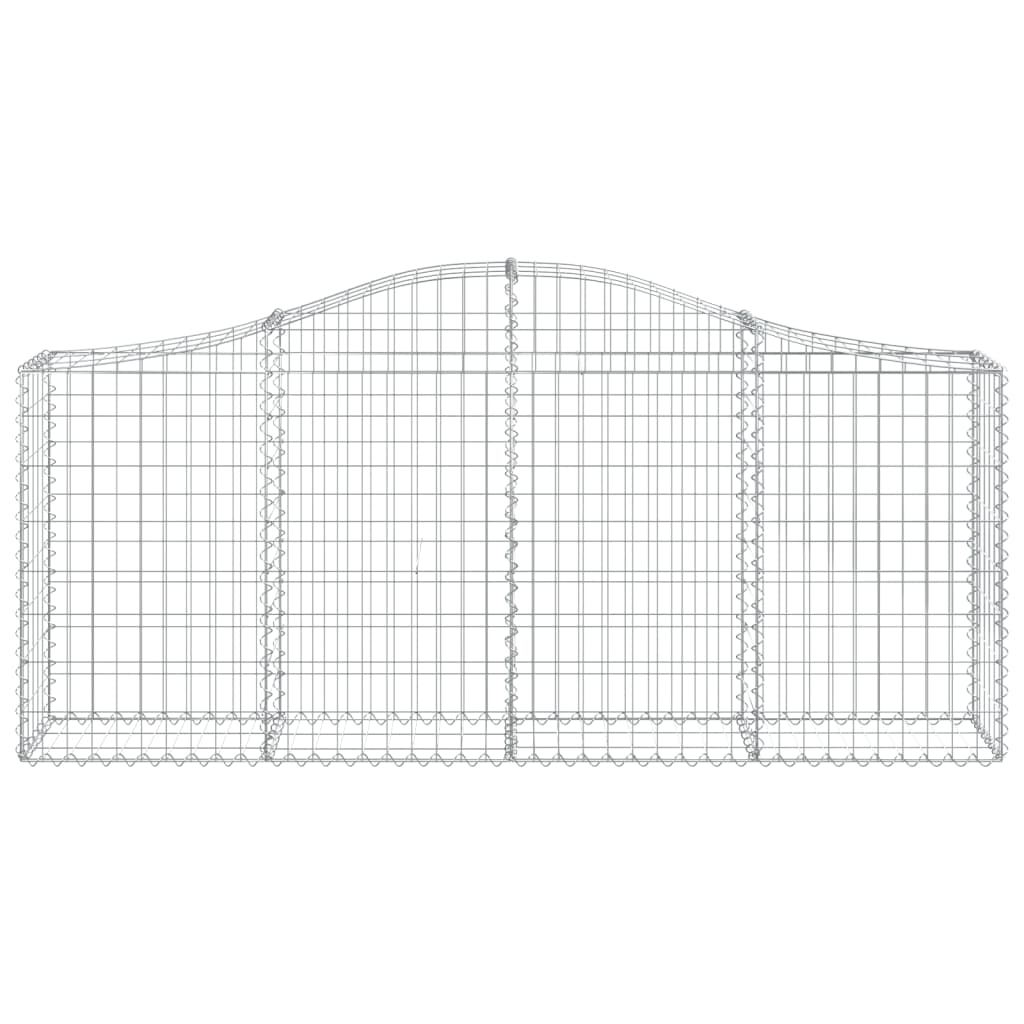 vidaXL Συρματοκιβώτια Τοξωτά 50 τεμ. 200x30x80/100 εκ. Γαλβαν. Ατσάλι