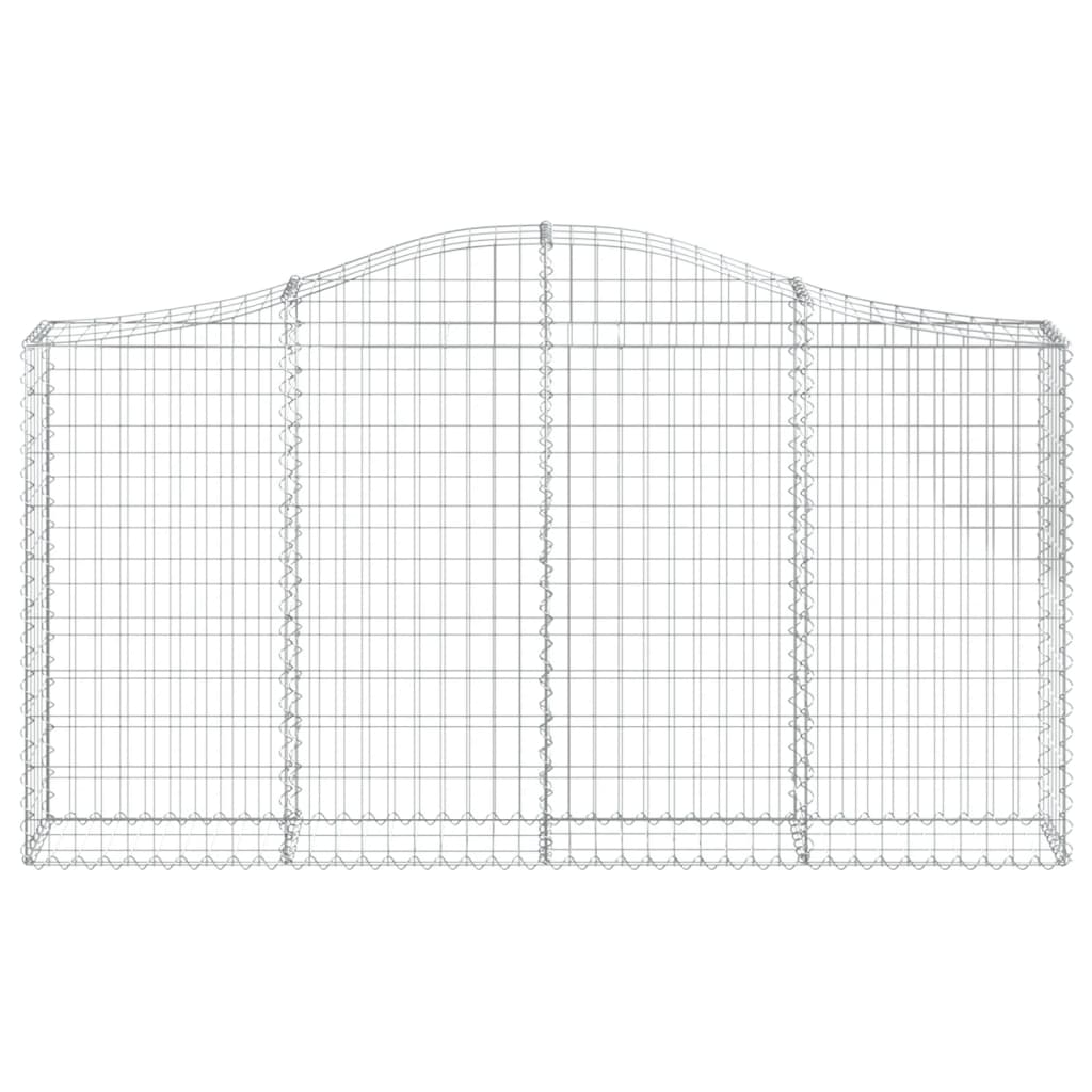 vidaXL Συρματοκιβώτια Τοξωτά 18 τεμ. 200x30x100/120 εκ. Γαλβαν. Ατσάλι