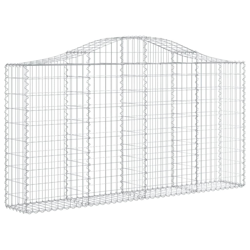 vidaXL Συρματοκιβώτια Τοξωτά 20 τεμ. 200x30x100/120 εκ. Γαλβαν. Ατσάλι