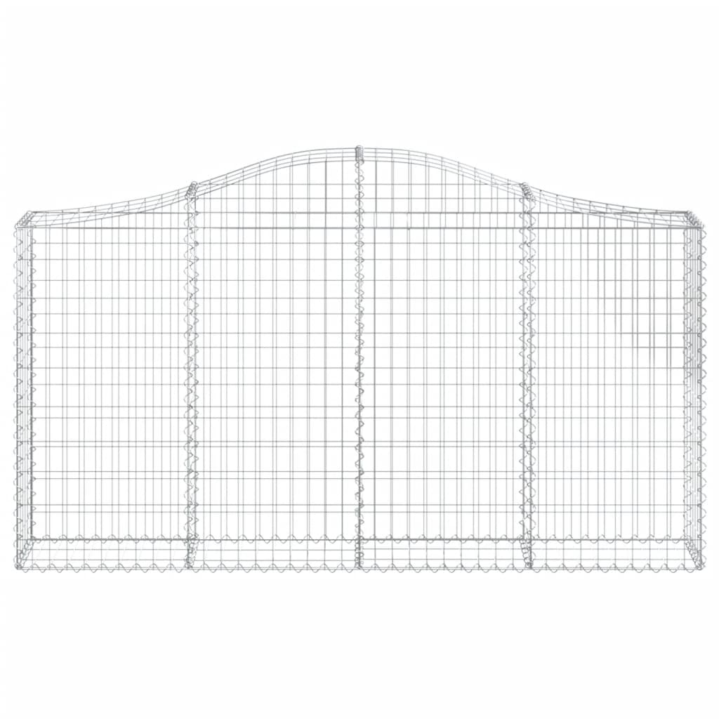 vidaXL Συρματοκιβώτια Τοξωτά 30 τεμ. 200x30x100/120 εκ. Γαλβαν. Ατσάλι
