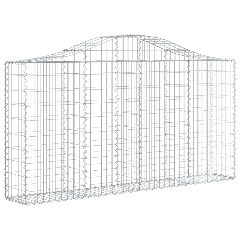 vidaXL Συρματοκιβώτια Τοξωτά 40 τεμ. 200x30x100/120 εκ. Γαλβαν. Ατσάλι