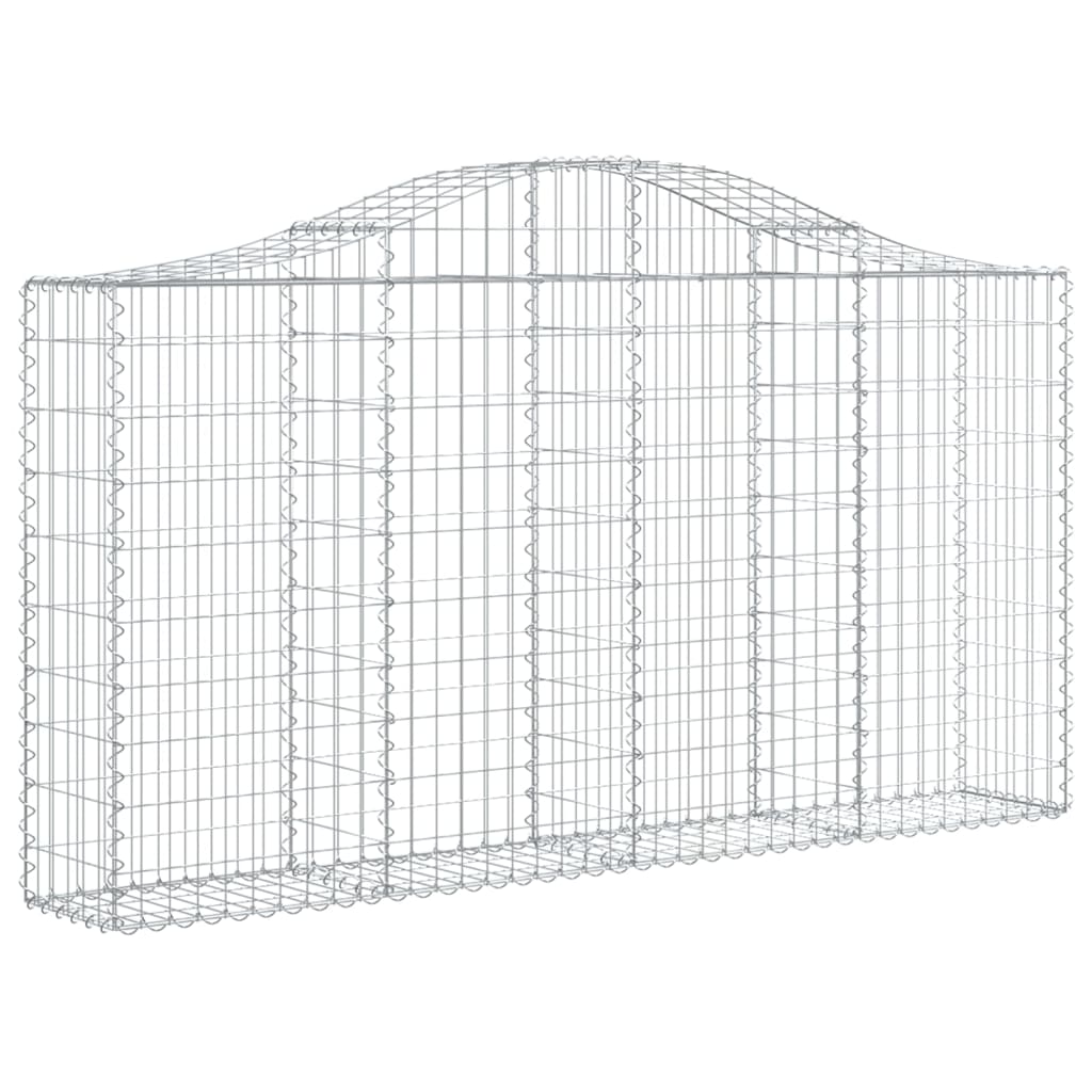 vidaXL Συρματοκιβώτια Τοξωτά 50 τεμ. 200x30x100/120 εκ. Γαλβαν. Ατσάλι