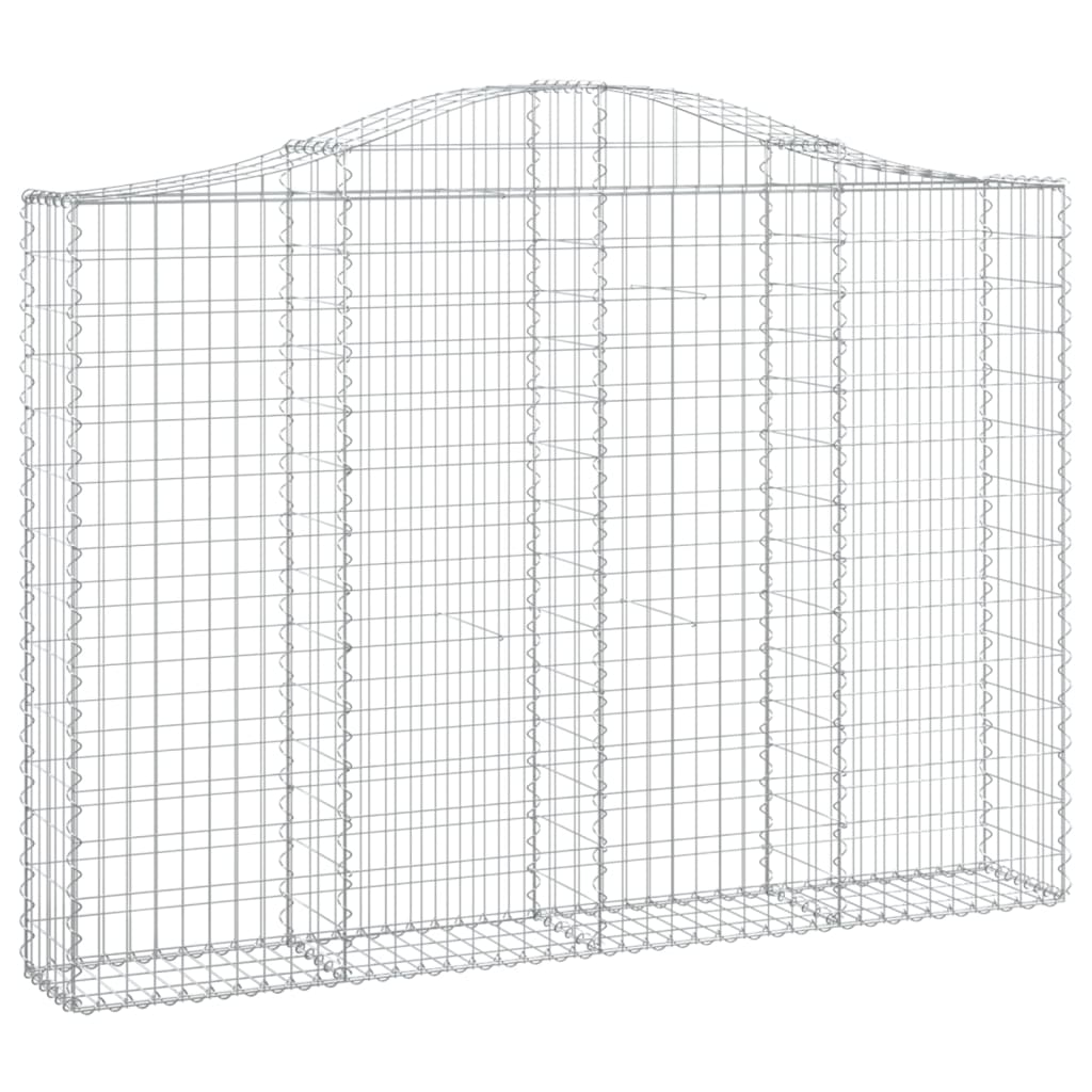 vidaXL Συρματοκιβώτια Τοξωτά 7 τεμ. 200x30x140/160 εκ. Γαλβαν. Ατσάλι