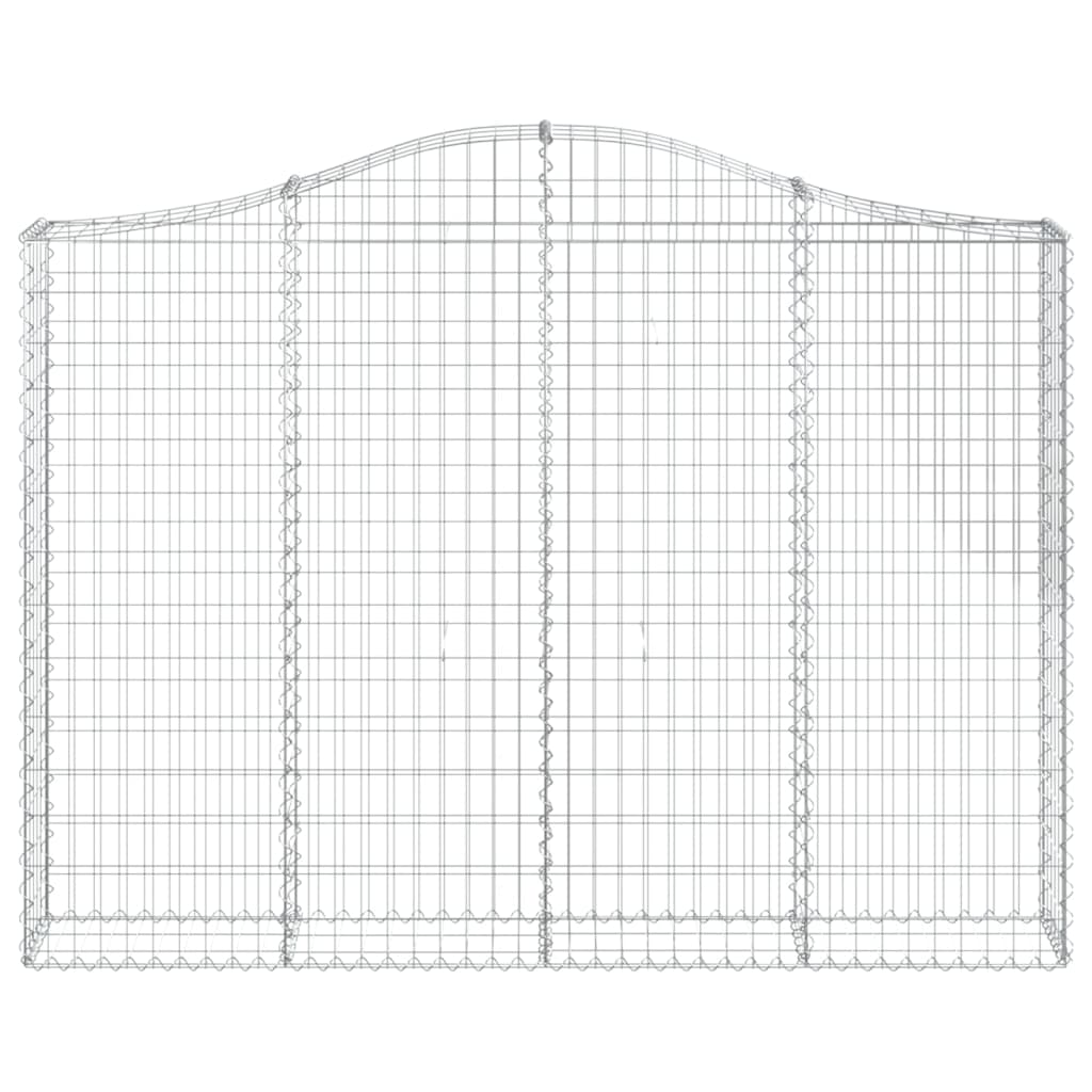 vidaXL Συρματοκιβώτια Τοξωτά 8 τεμ. 200x30x140/160 εκ. Γαλβαν. Ατσάλι
