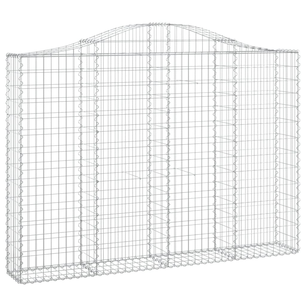 vidaXL Συρματοκιβώτια Τοξωτά 12 τεμ. 200x30x140/160 εκ. Γαλβαν. Ατσάλι