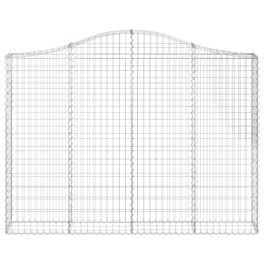 vidaXL Συρματοκιβώτια Τοξωτά 12 τεμ. 200x30x140/160 εκ. Γαλβαν. Ατσάλι