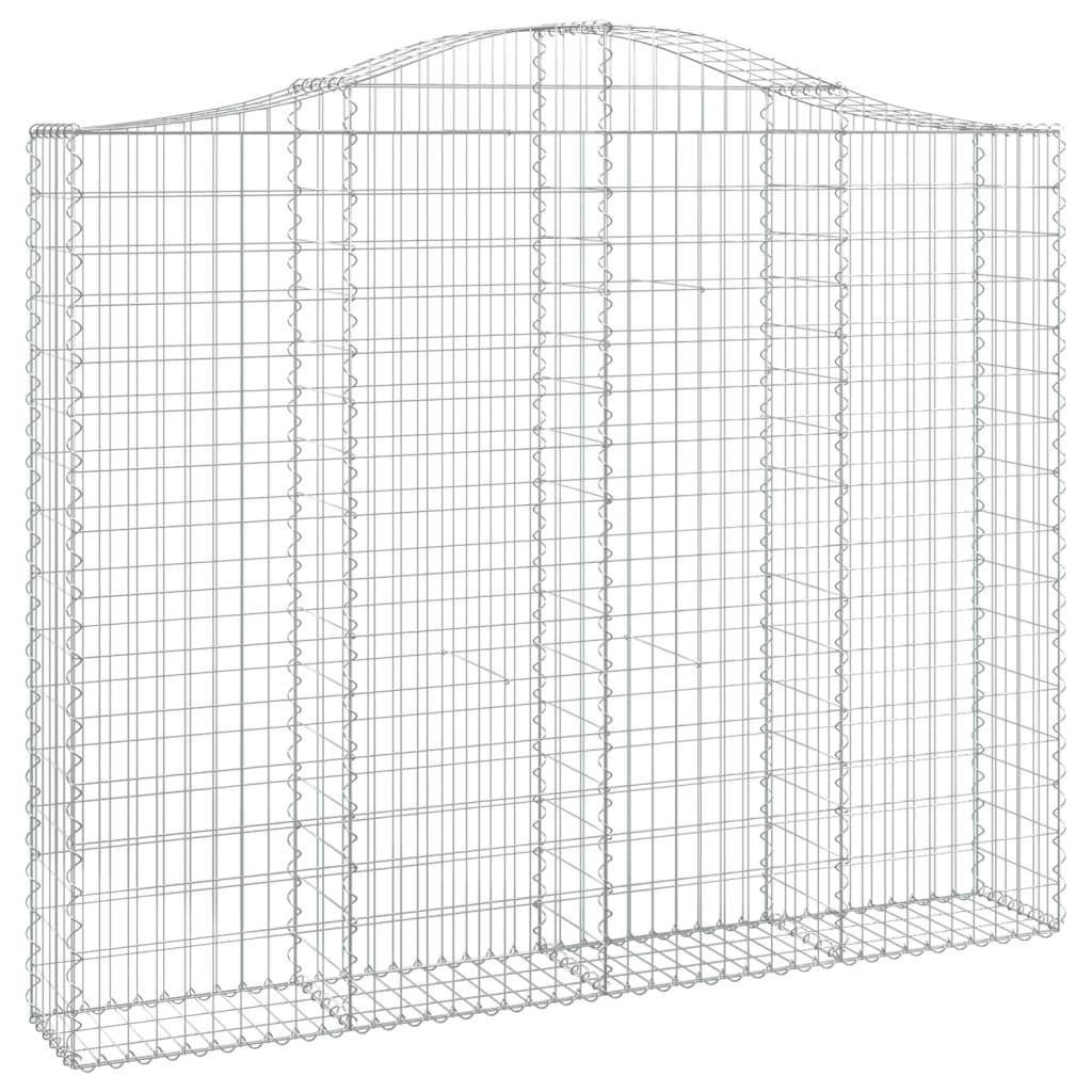 vidaXL Συρματοκιβώτια Τοξωτά 7 τεμ. 200x30x160/180 εκ. Γαλβαν. Ατσάλι