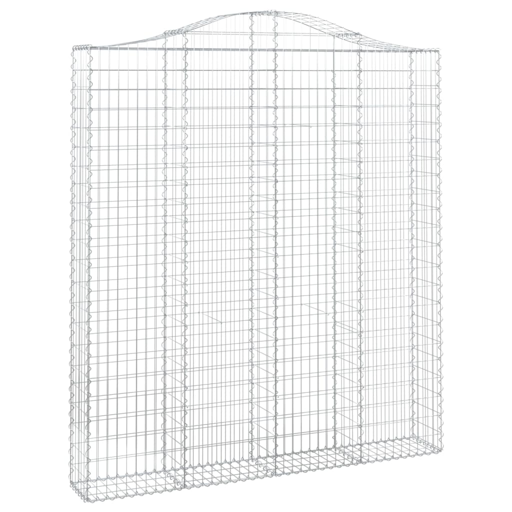 vidaXL Συρματοκιβώτια Τοξωτά 2 τεμ. 200x30x220/240 εκ. Γαλβαν. Ατσάλι