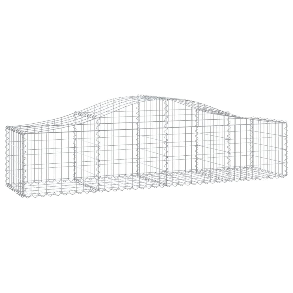 vidaXL Συρματοκιβώτια Τοξωτά 15 τεμ. 200x50x40/60 εκ. Γαλβαν. Ατσάλι