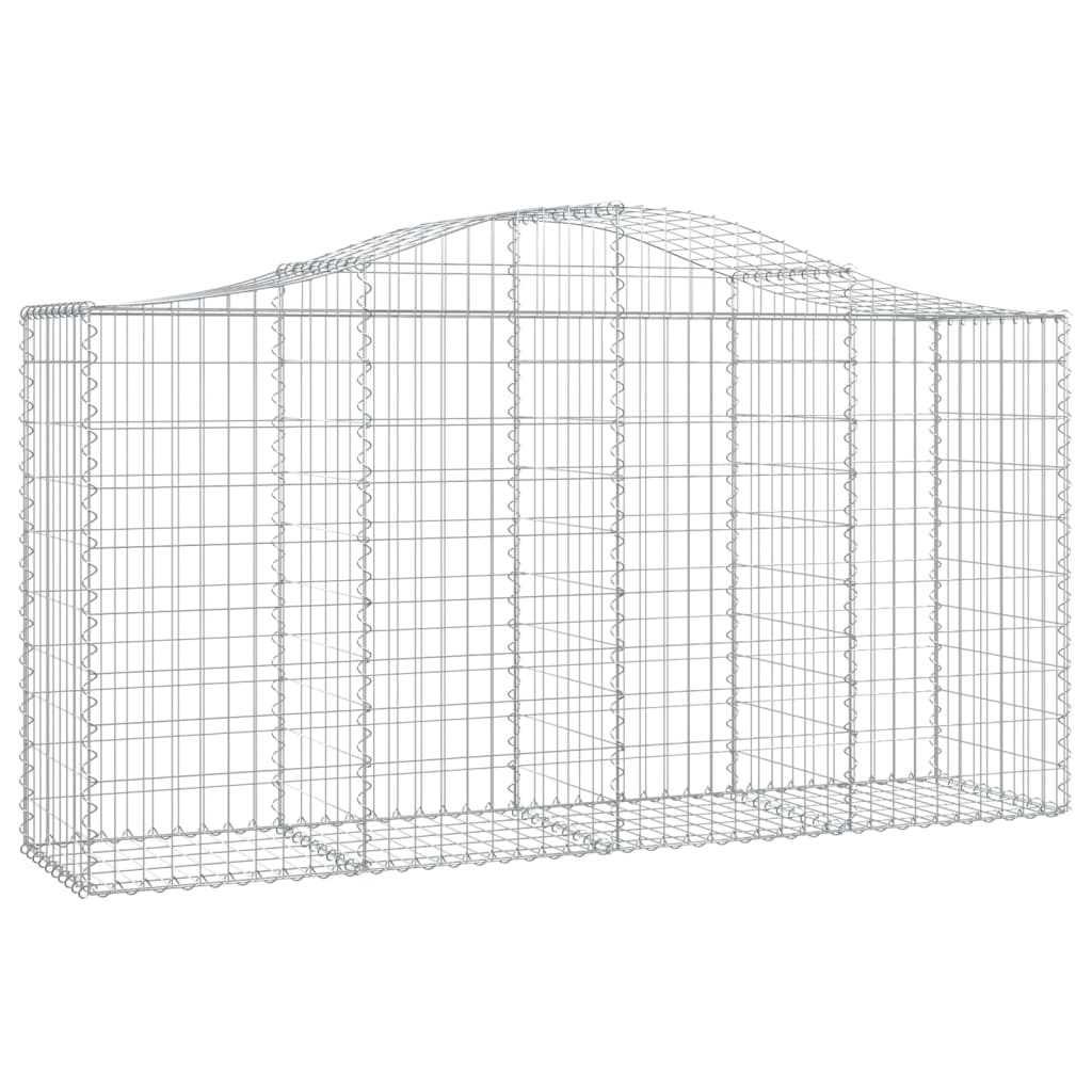 vidaXL Συρματοκιβώτια Τοξωτά 50 τεμ. 200x50x100/120 εκ. Γαλβαν. Ατσάλι