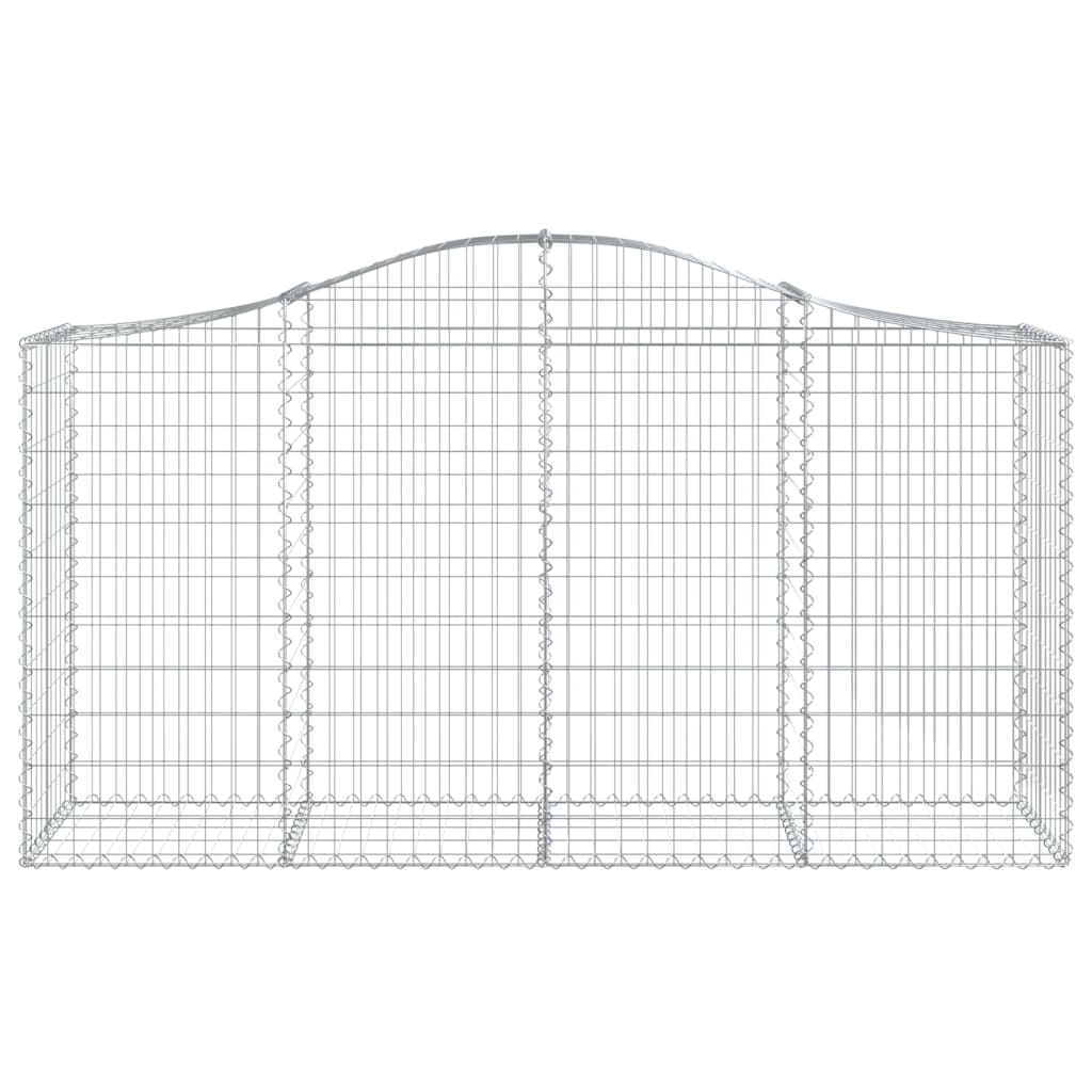 vidaXL Συρματοκιβώτια Τοξωτά 50 τεμ. 200x50x100/120 εκ. Γαλβαν. Ατσάλι