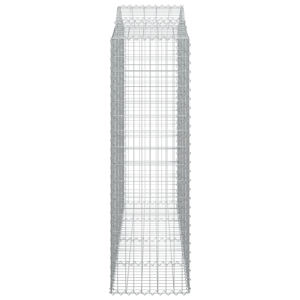 vidaXL Συρματοκιβώτια Τοξωτά 8 τεμ. 200x50x160/180 εκ. Γαλβαν. Ατσάλι