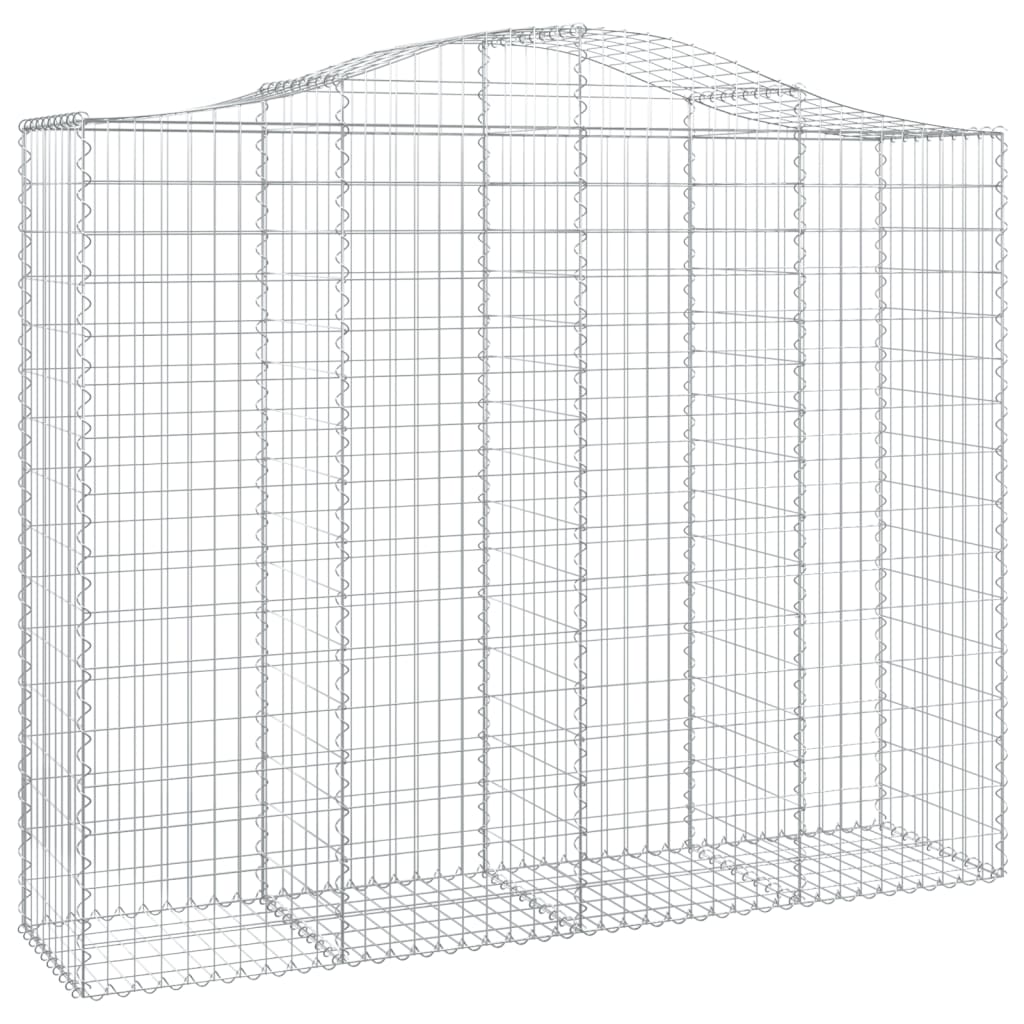 vidaXL Συρματοκιβώτια Τοξωτά 30 τεμ. 200x50x160/180 εκ. Γαλβαν. Ατσάλι