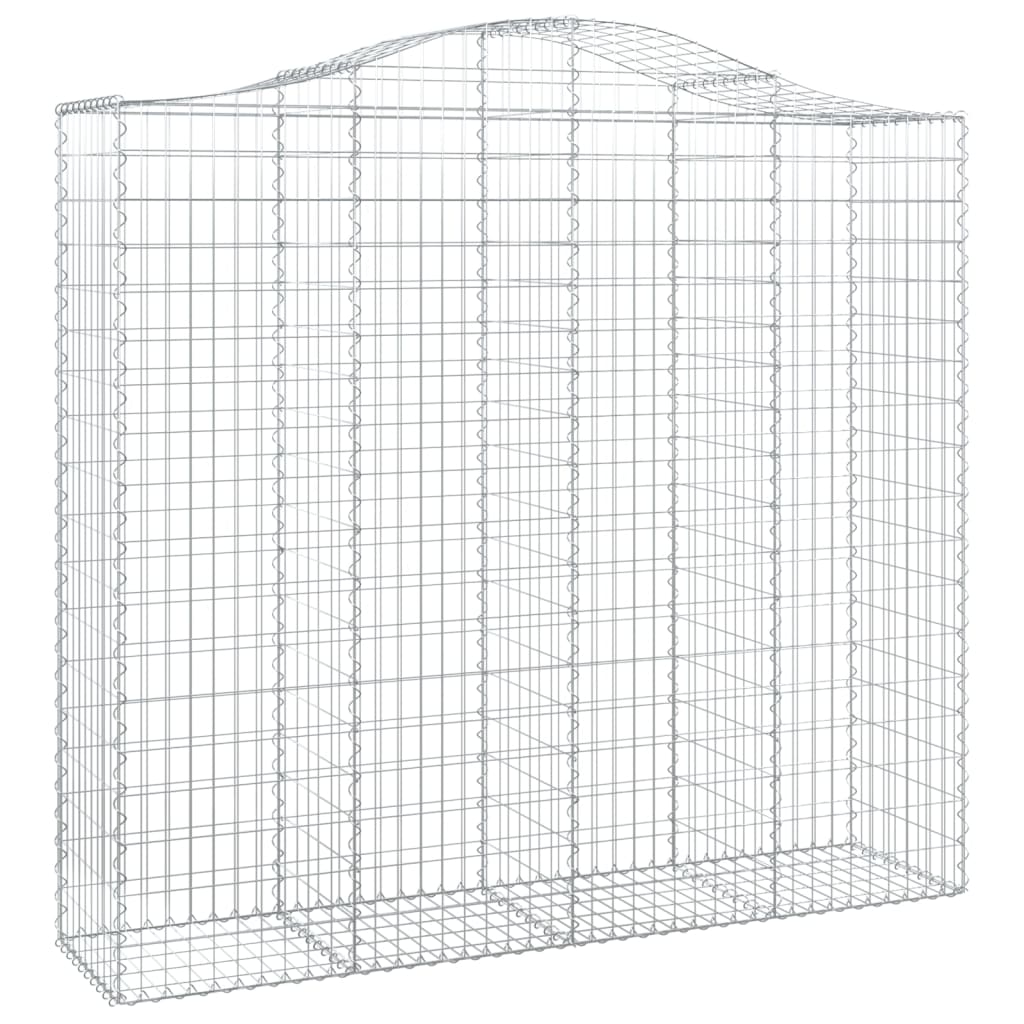 vidaXL Συρματοκιβώτια Τοξωτά 8 τεμ. 200x50x180/200 εκ. Γαλβαν. Ατσάλι