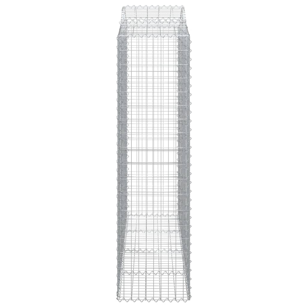 vidaXL Συρματοκιβώτια Τοξωτά 8 τεμ. 200x50x180/200 εκ. Γαλβαν. Ατσάλι