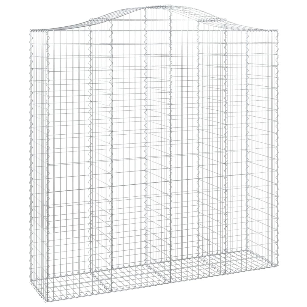 vidaXL Συρματοκιβώτια Τοξωτά 5 τεμ. 200x50x200/220 εκ. Γαλβαν. Ατσάλι