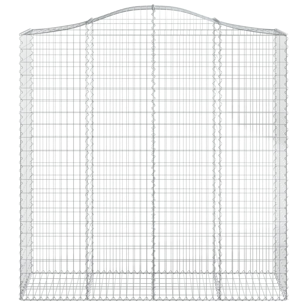 vidaXL Συρματοκιβώτια Τοξωτά 8 τεμ. 200x50x200/220 εκ. Γαλβαν. Ατσάλι