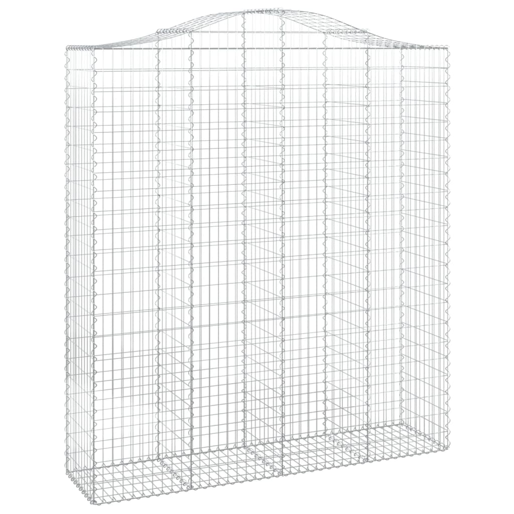 vidaXL Συρματοκιβώτια Τοξωτά 4 τεμ. 200x50x220/240 εκ. Γαλβαν. Ατσάλι